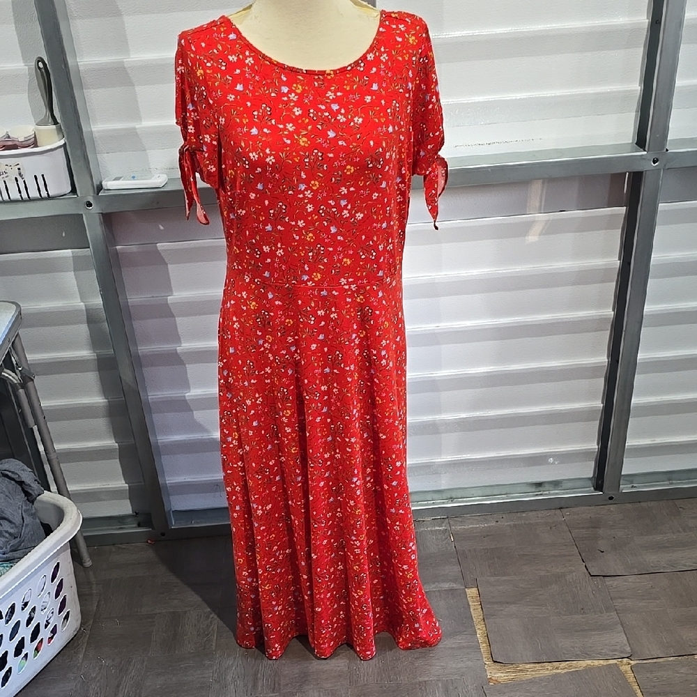 Emma & Michele Red Flutter‎ Sleeve Sundress